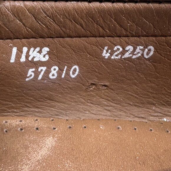 Allen Edmonds Nashua Mens Size 11.5 (E) Wide Tassel Loafers Black/Brown Two Tone - Picture 10 of 10